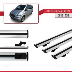 Mercedes Viano 2003-2010 Arası ile uyumlu Basic Model Ara Atkı Tavan Barı GRİ 3 ADET