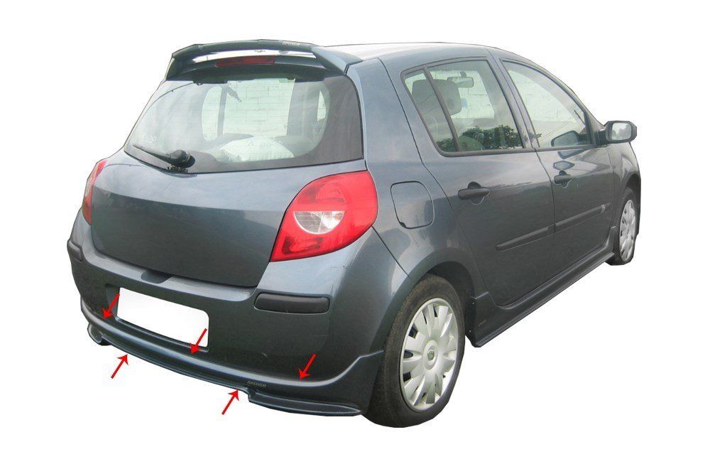 Renault Clio Uyumlu 3 Arka Tampon Altı Fiber 2005-2009