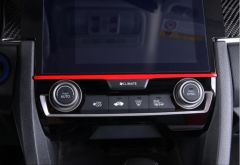 Honda Civic Uyumlu Fc5 2016-2020 Kırmızı Hava Menfez Çıtası