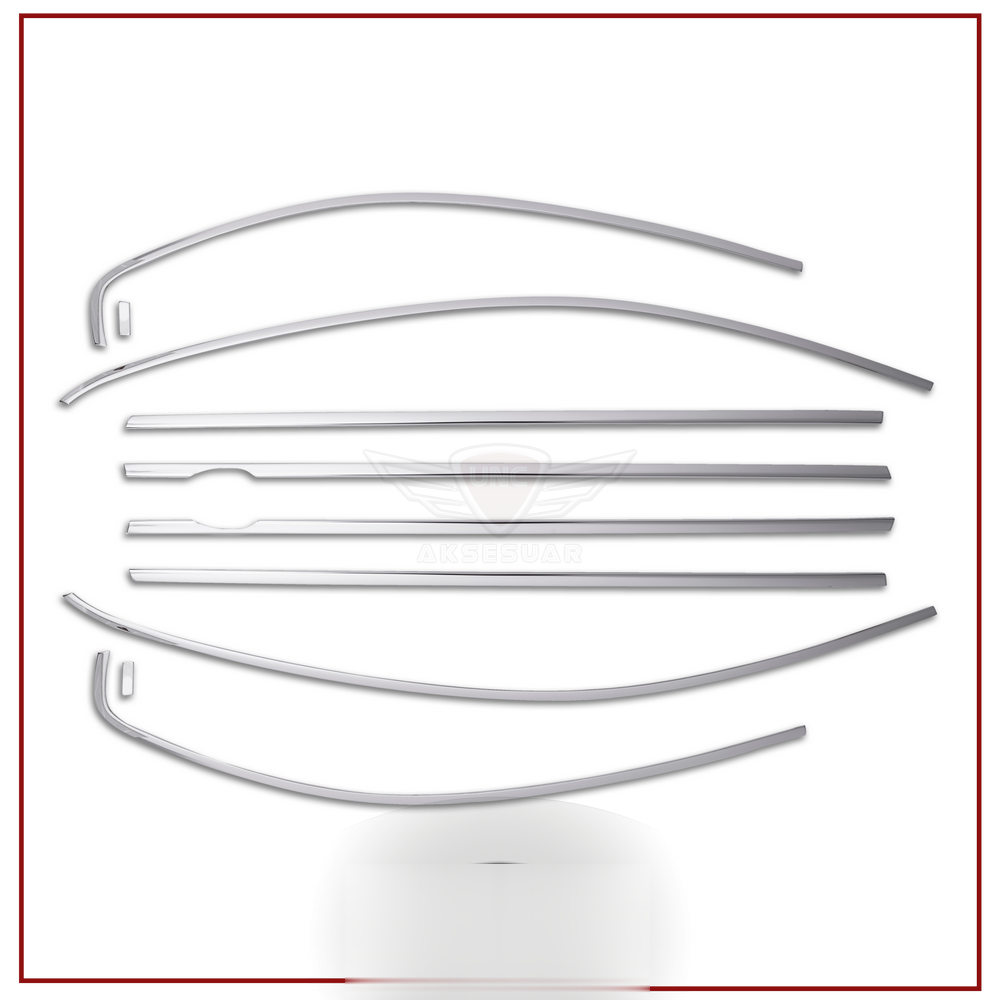 Skoda Rapid Uyumlu Cam Çerçevesi -2013 Paslanmaz Çelik Parça