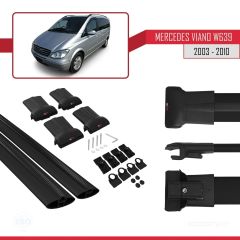 Mercedes Viano 2003-2010 Arası ile uyumlu FLY Model Ara Atkı Tavan Barı SİYAH