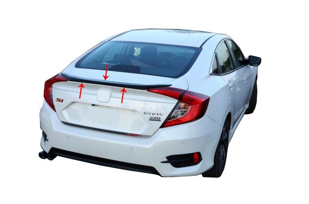 Honda Civic Uyumlu 10 Spoiler Bagaj Gt Md:2 Fiber 2016 Ve Sonrası
