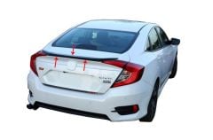 Honda Civic Uyumlu 10 Spoiler Bagaj Gt Md:2 Fiber 2016 Ve Sonrası