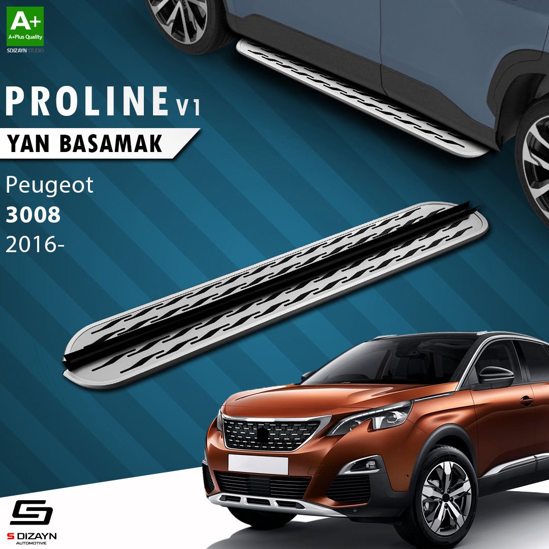 S-Dizayn Peugeot 3008 2 OEM Still Pro V2 Aluminyum Yan Basamak 183 Cm 2016-2023
