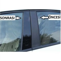 Honda Civic Uyumlu Fc5 2016-2020 Kapı Direk Kaplama Piano Black