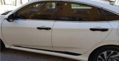Honda Civic Uyumlu Fc5 2016-2020 Kapı Direk Kaplama Piano Black