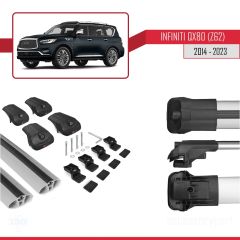 Infiniti QX80 Z62 2014-2023 Arası ile uyumlu ACE-1 Ara Atkı Tavan Barı GRİ