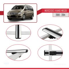 Mercedes Viano 2010-2014 Arası ile uyumlu Basic Model Ara Atkı Tavan Barı GRİ 3 ADET