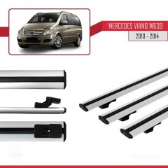 Mercedes Viano 2010-2014 Arası ile uyumlu Basic Model Ara Atkı Tavan Barı GRİ 3 ADET