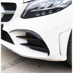Mercedes W205 Uyumlu 2015-2018 Ön Tampon Bıçakları 2 Parça (Piano Black)