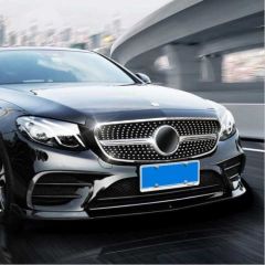 Mercedes W205 Uyumlu 2015-2018 Ön Tampon Bıçakları 2 Parça (Piano Black)