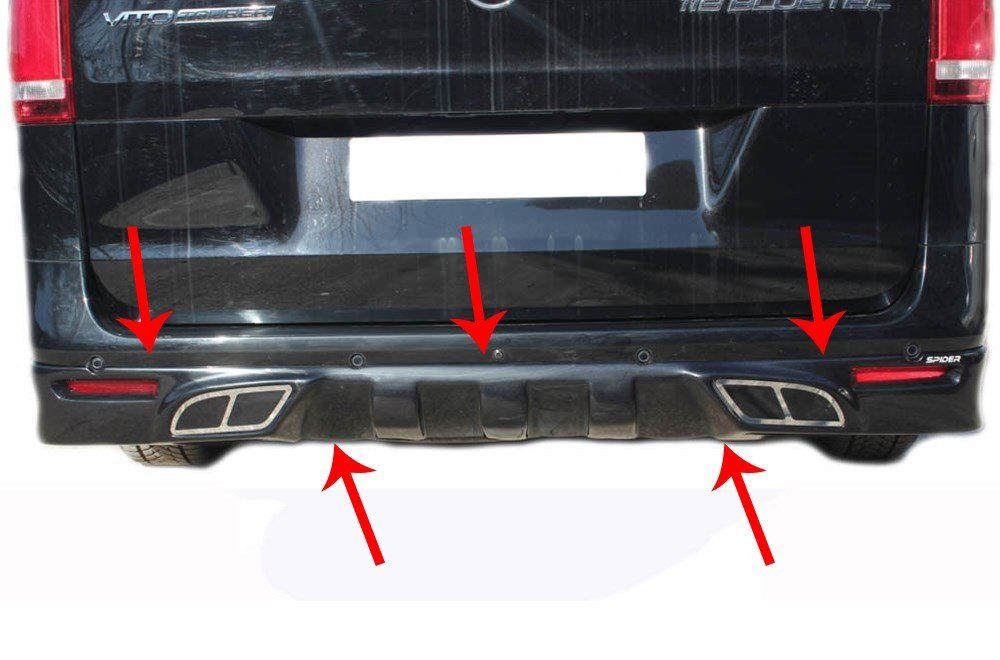 Mercedes Vito Uyumlu Arka Tampon Altı Fiber 2015 Ve Sonrası