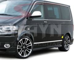 Volkswagen T6 Uyumlu Transporter Krom Yan Kapı Çıtası 7 Parça. (Uzun Şase) 2015 Üzeri