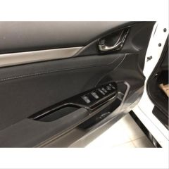 Honda Civic Uyumlu Fc5 2016-2020 İç Kapı Kolu Çerçevesi Piano Black İnce