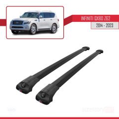 Infiniti QX80 Z62 2014-2023 Arası ile uyumlu ACE-1 Ara Atkı Tavan Barı SİYAH