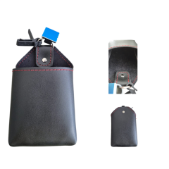 Space deri ceplik Siyah-Kırmızı dikiş / SYESY101