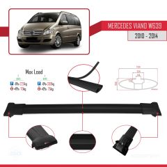 Mercedes Viano 2010-2014 Arası ile uyumlu FLY Model Ara Atkı Tavan Barı SİYAH 3 ADET BAR