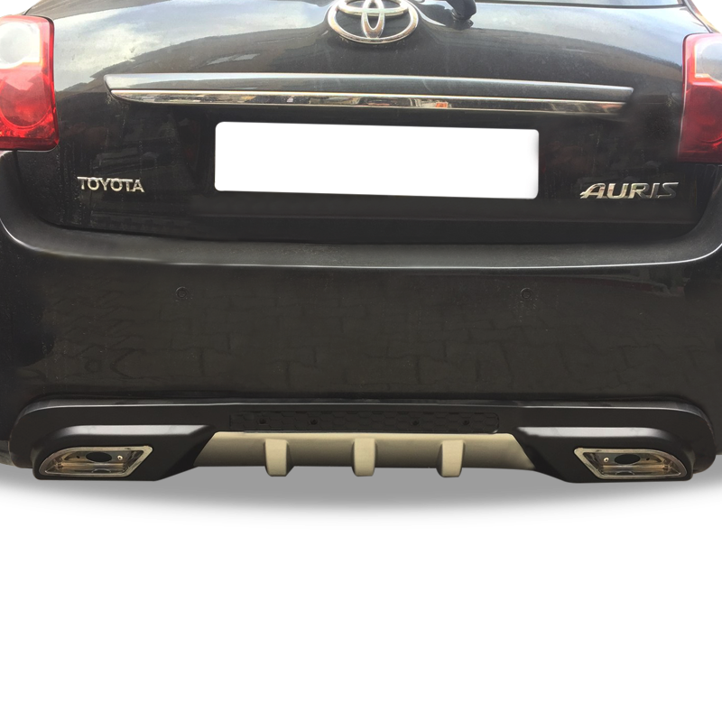 Toyota Auris Uyumlu Egzoz Görünümlü Universal Arka Tampon Eki - Difüzör (Plastik)