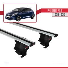 Peugeot 208 2012-2015 Arası ile uyumlu ACE-4 Ara Atkı Tavan Barı GRİ