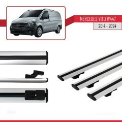 Mercedes Vito (W447) 2014 ve Sonrası ile uyumlu Basic Model Ara Atkı Tavan Barı GRİ 3 ADET