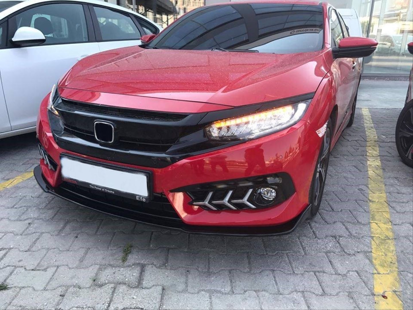 Honda Civic Uyumlu Fc5 2016-2020 Ön Lıp Dizayn B (Tek Parça)