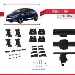 Peugeot 208 2012-2015 Arası ile uyumlu ACE-4 Ara Atkı Tavan Barı SİYAH