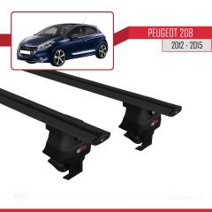Peugeot 208 2012-2015 Arası ile uyumlu ACE-4 Ara Atkı Tavan Barı SİYAH