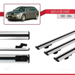 Audi A4 (B6) AVANT 2002-2004 Arası ile uyumlu Basic Model Ara Atkı Tavan Barı GRİ 3 ADET