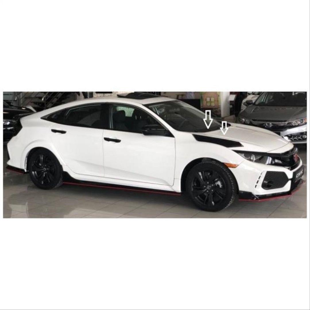 Honda Civic Uyumlu Fc5-Fk7 Motor Kaput Kabartma Type-R Dizayn - Boyasız