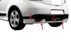 Renault Megane Uyumlu 3 Arka Tampon Altı (3 Kapı) Fiber 2008 Ve Sonrası