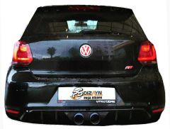 Volkswagen Polo Uyumlu (2010-2014) Gti R400 Arka Tampon Eki - Difüzör (Plastik)