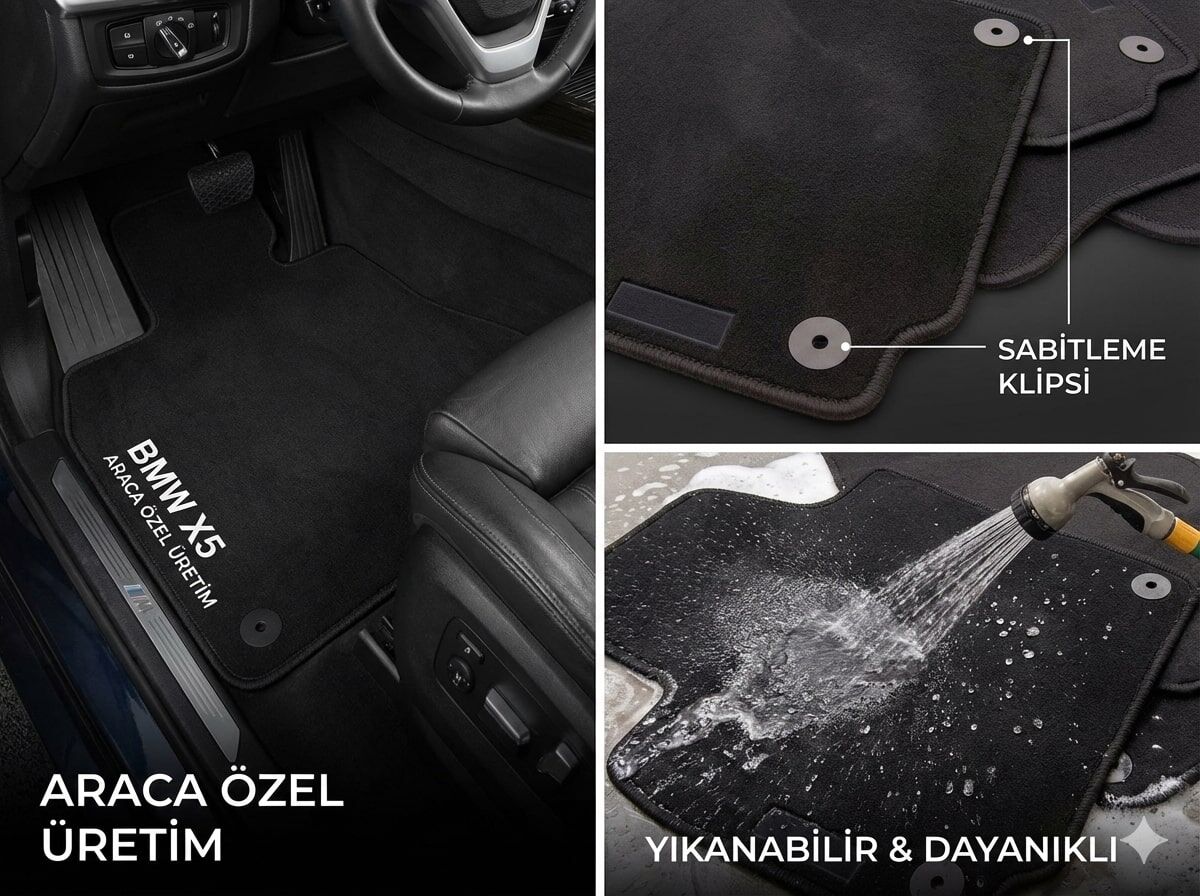 Q5 2018+ TK Halı Paspas Araca Özel Üretim Yazılı