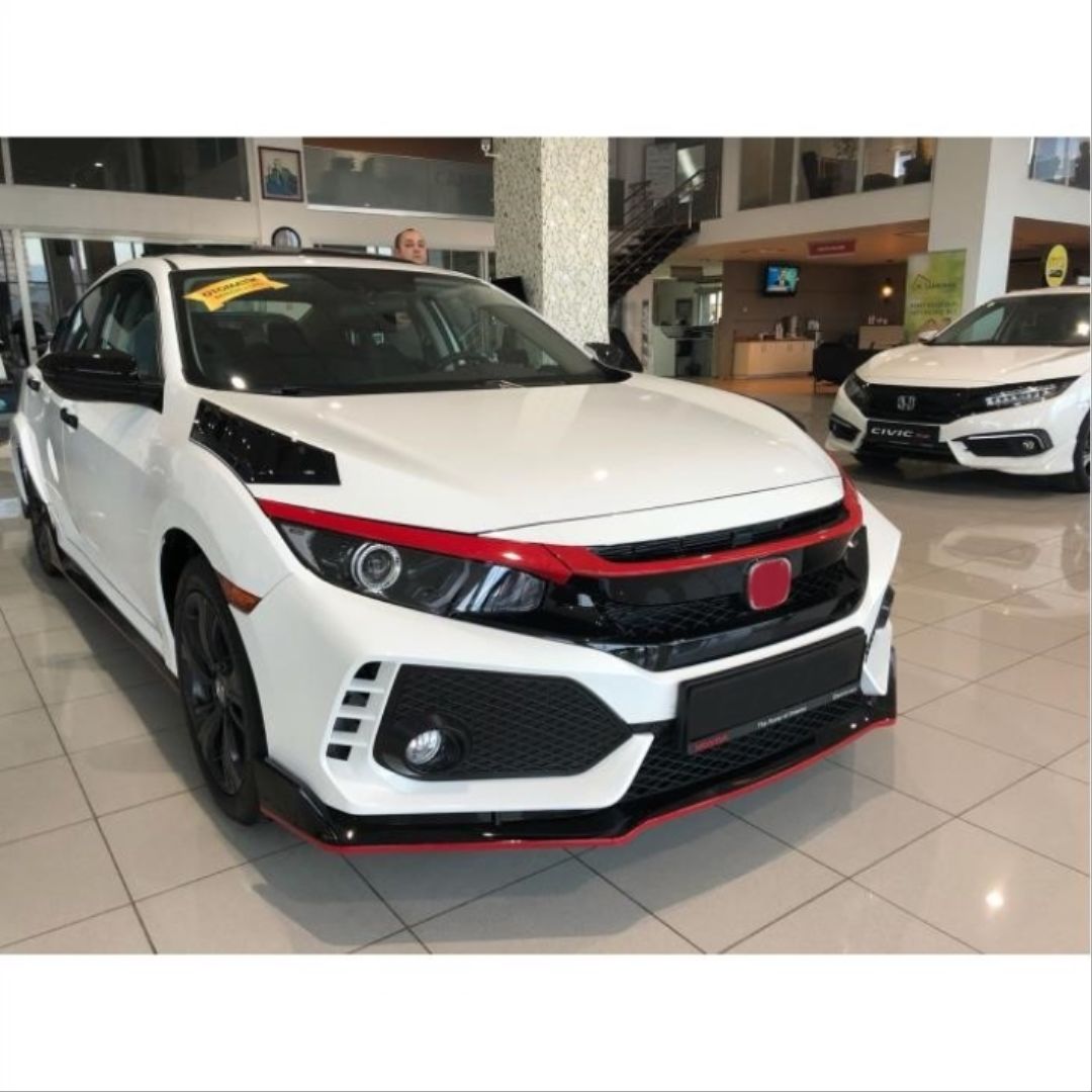 Honda Civic Uyumlu Fc5 2016-2020 Ön Panjur Kas Kaplama Kırmızı