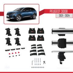 Peugeot 3008 2021 ve Sonrası ile uyumlu ACE-4 Ara Atkı Tavan Barı GRİ