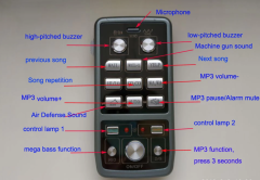 Siren 300w 12v  bluetooth / SSSR52 kablosuz  amplifikatör acil uzaktan, MP3 çalar, bluetooth, ışık kontrolü, mikrofon