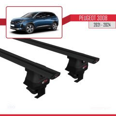 Peugeot 3008 2021 ve Sonrası ile uyumlu ACE-4 Ara Atkı Tavan Barı SİYAH