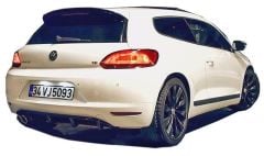 Volkswagen Scirocco Uyumlu (2009-2014) Arka Tampon Eki - Difüzör (Plastik)