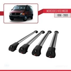 Mercedes Vito (W638) 1996-2003 Arası ile uyumlu ACE-1 Ara Atkı Tavan Barı GRİ 4 ADET BAR