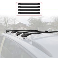 Fiat Doblo 2000-2009 Arası ile uyumlu ACE-1 Ara Atkı Tavan Barı SİYAH 4 ADET BAR