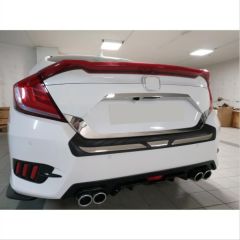 Honda Civic Uyumlu Fc5 2016-2020 Bagaj Kapağı Plaka Çerçevesi 2 Parça