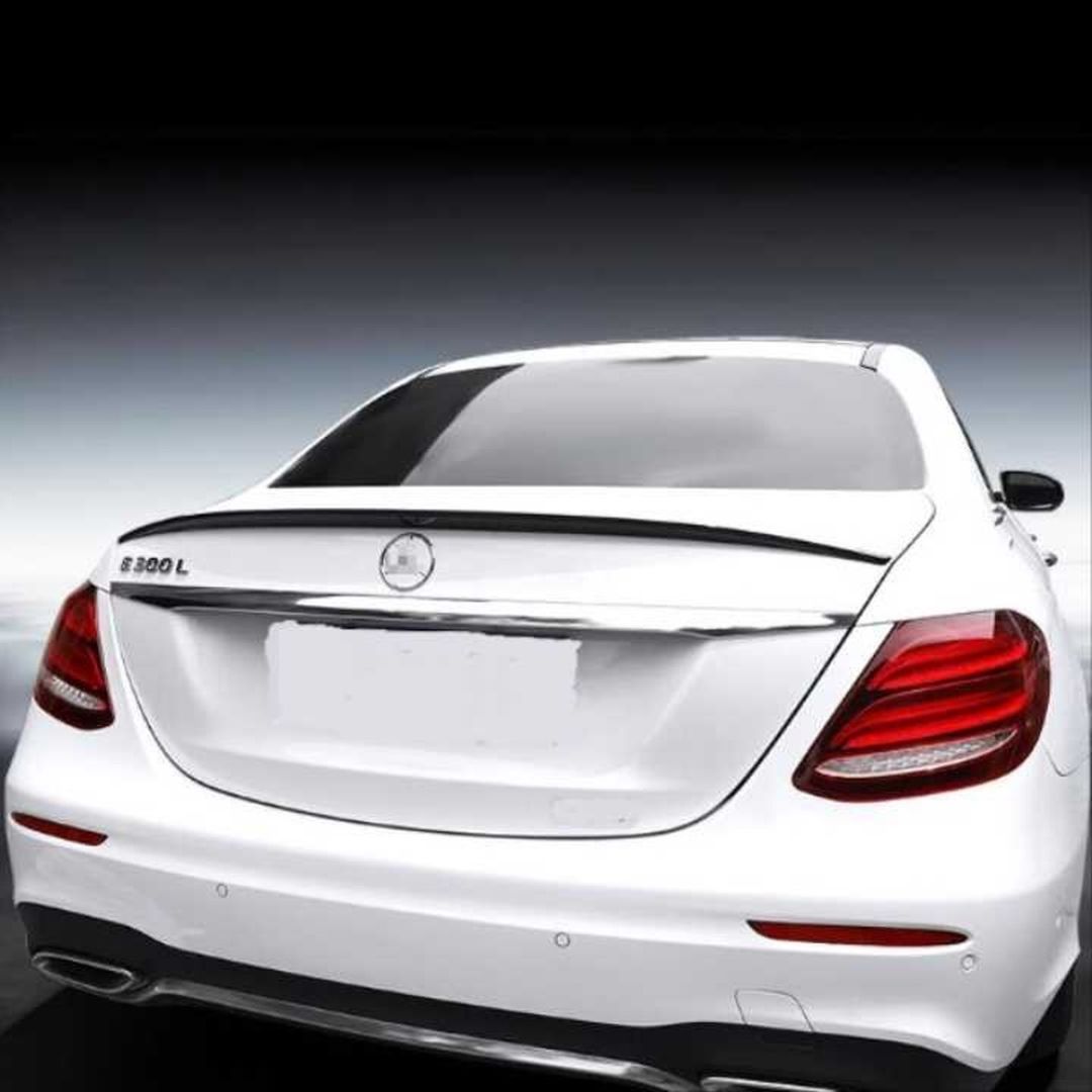 Mercedes W213 Uyumlu 2016-2019 E Serisi Taiwan Stil İnce Spoiler - Piano Black (Parlak Siyah)
