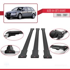 Audi A4 (B7) Avant 2005-2007 Arası ile uyumlu FLY Model Ara Atkı Tavan Barı SİYAH 3 ADET BAR