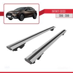 İnfiniti QX30 2016-2019 Arası ile uyumlu HOOK Model Anahtar Kilitli Ara Atkı Tavan Barı GRİ