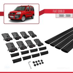 Fiat Doblo 2000-2009 Arası ile uyumlu FLY Model Ara Atkı Tavan Barı SİYAH 4 ADET BAR