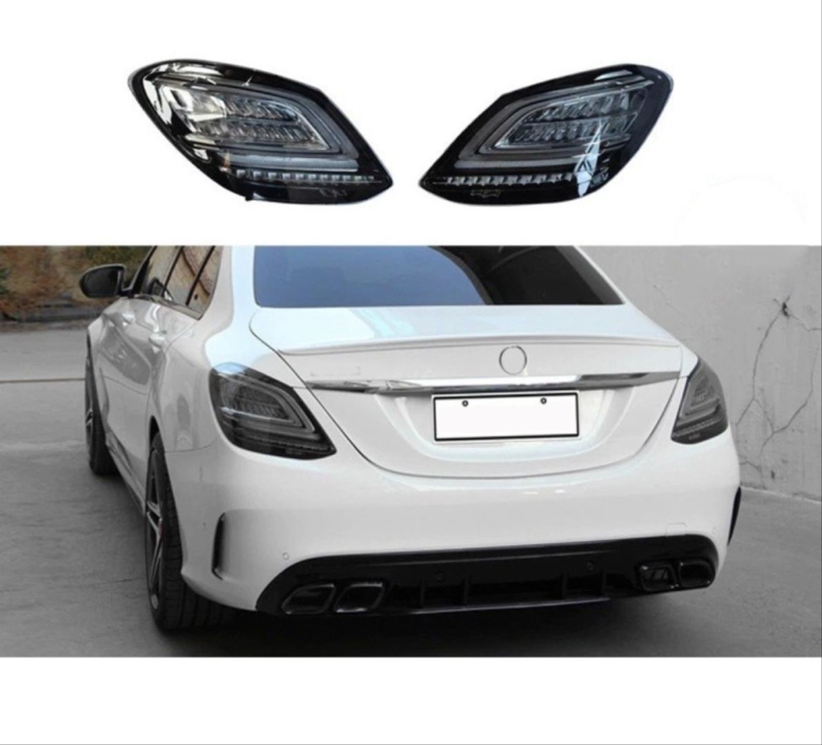 Mercedes W205 Uyumlu 2015-2018 LED Stop Smoke