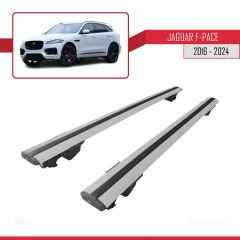 Jaguar F-Pace 2016 ve Sonrası ile uyumlu HOOK Model Anahtar Kilitli Ara Atkı Tavan Barı GRİ