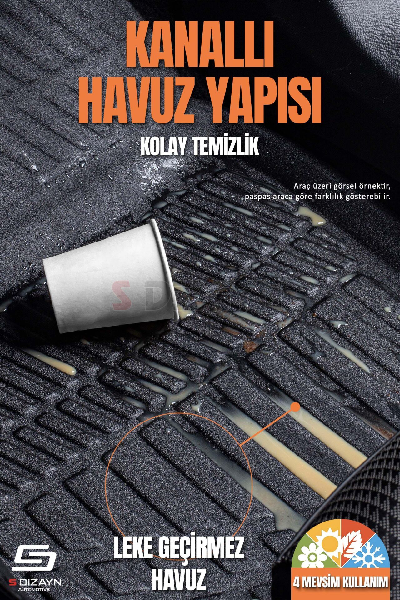 S-Dizayn Chery Tiggo 8 3D Pro Havuzlu Paspas 2025 Üzeri A+ Kalite