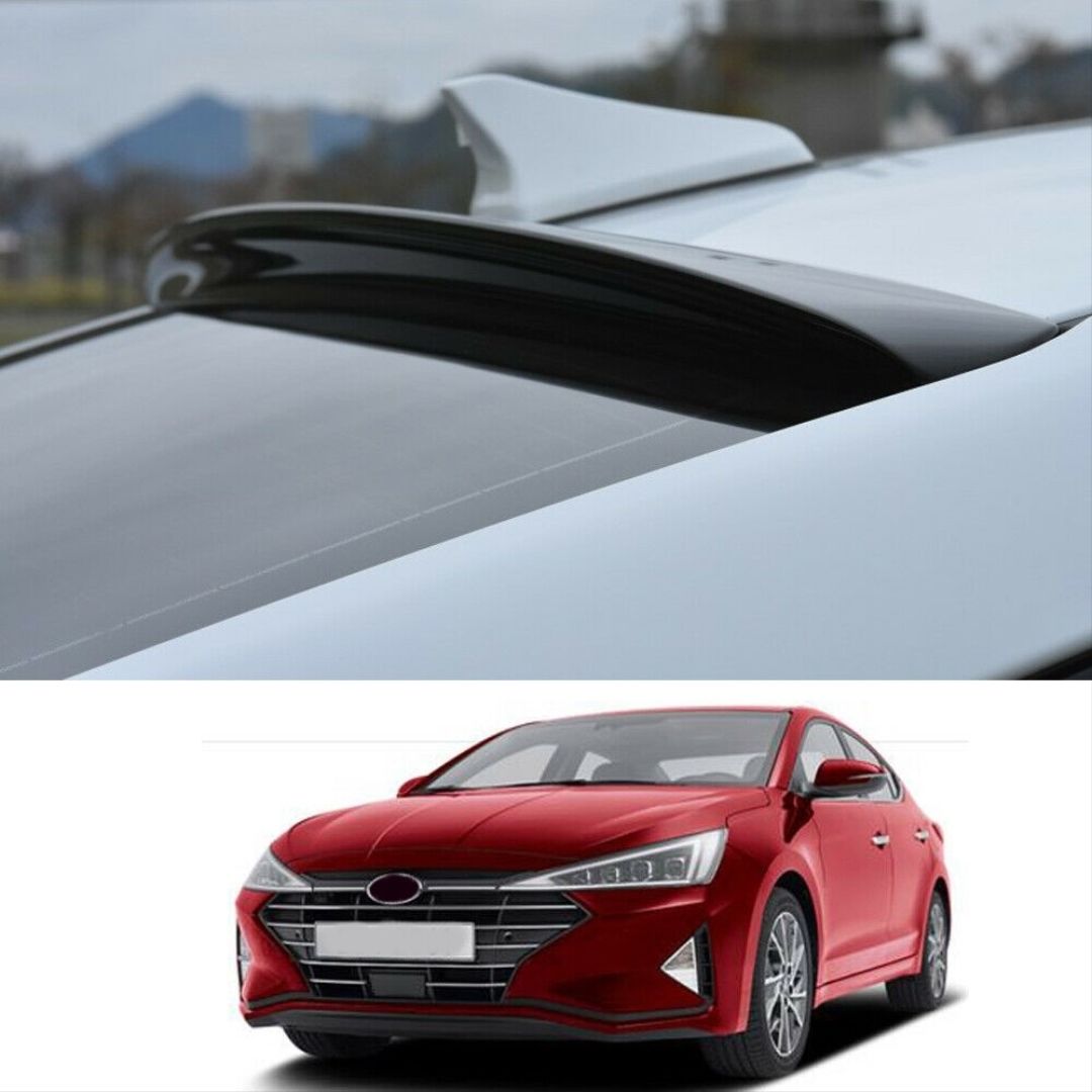 Hyundai Elantra Uyumlu 2021+ Cam Üstü Spoiler - Piano Black (Parlak Siyah)