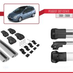Peugeot 307 ESTATE 2001-2008 Arası ile uyumlu ACE-1 Ara Atkı Tavan Barı GRİ