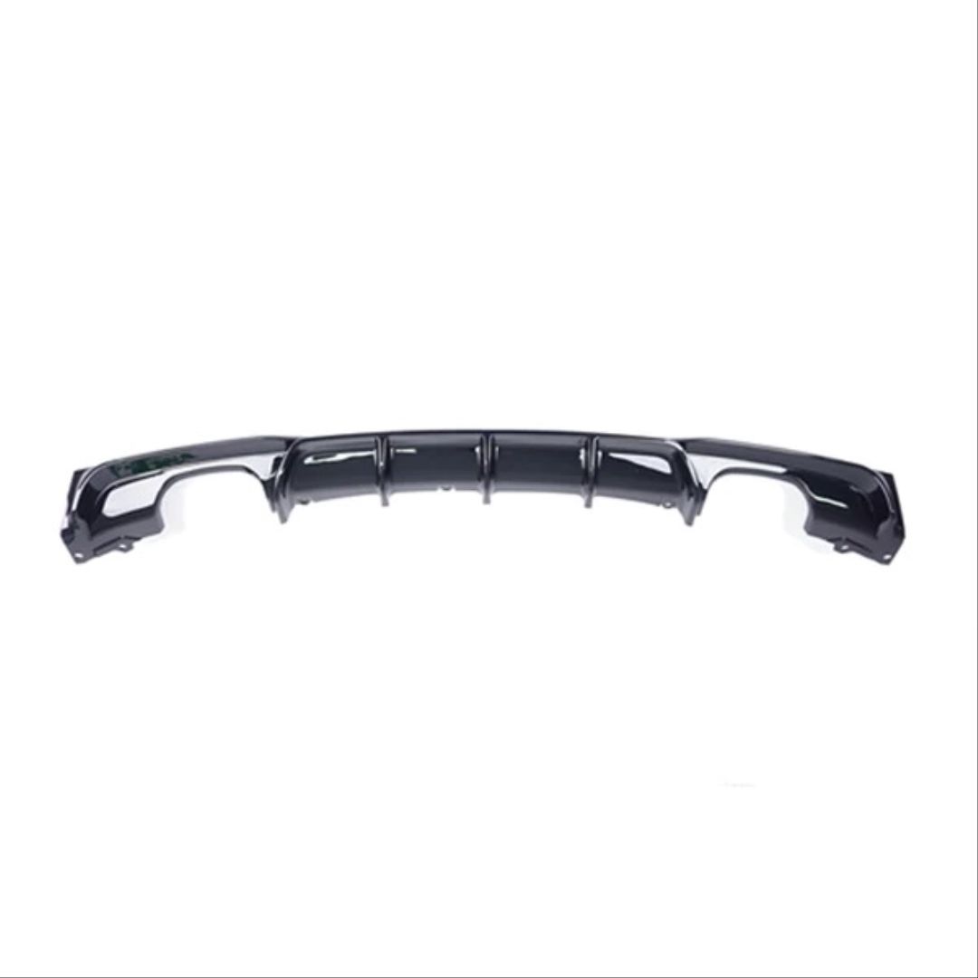 Bmw 3 Uyumlu Serisi F30 2012-2018 M Difüzör Çift Çıkış Kalın - Piano Black